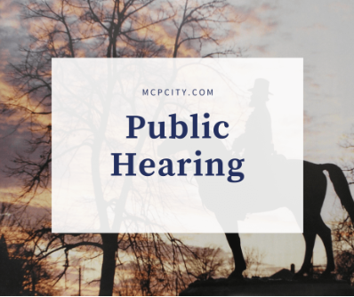 Logo containing the words Public Hearing 